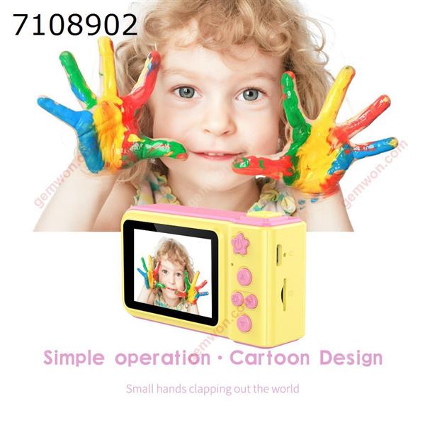 Mini Digital Camera 2 Inch Cartoon Cute Camera Educational Toys Children Birthday Gift 720P Toddler Multiple Languages Camera pink Puzzle Toys H130