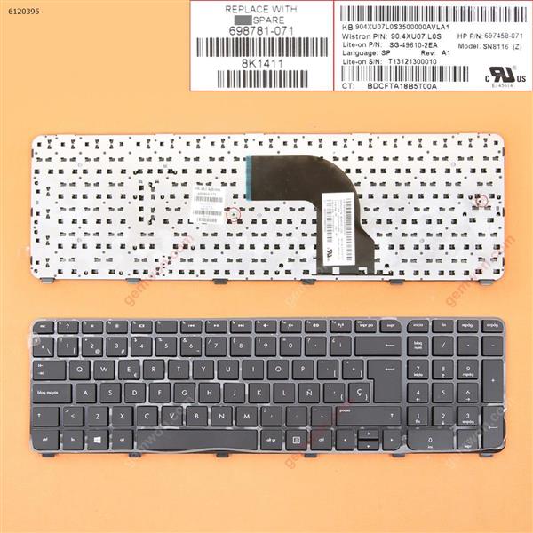 HP DV7-7000 GLOSSY FRAME BLACK(Win8) SP N/A Laptop Keyboard (OEM-B)