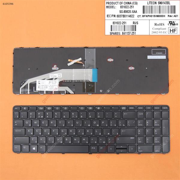 HP ProBook 450 G3 455 G3 470 G3 BLACK FRAME BLACK(Backlit For Win8) RU N/A Laptop Keyboard (OEM-B)