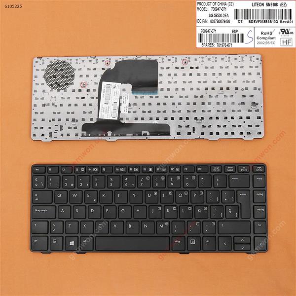 HP EliteBook 8460P BLACK FRAME BLACK WIN8 (Without Piont Stick) SP N/A Laptop Keyboard (OEM-B)