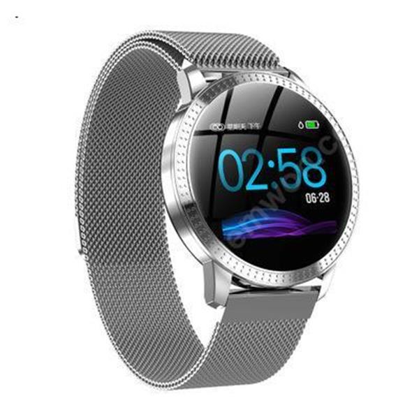 Cross-border New CF18 Colour Screen Intelligent Hand Ring Heart Rate and Blood Pressure Monitoring Momentometer Step Large Screen Waterproof Smart Wear New Cross-border CF18 Color Screen Intelligent Hand Ring Heart Rate and Blood Pressure Monitoring Kinemometer Step Large Screen Waterproof Silver Gray