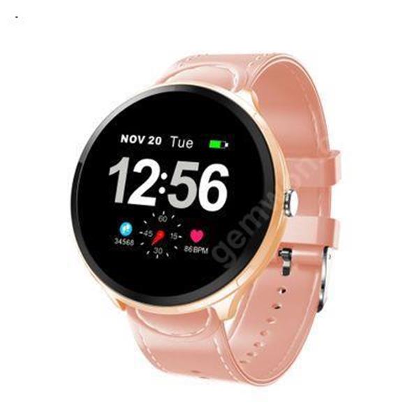 Auger B12 Touch Color Screen Smart Hand Ring Heart Rate, Blood Pressure Sleep Monitoring Call Reminder Smart Watch Smart Wear Pink for 2018 Olympic B12 Smart Watch