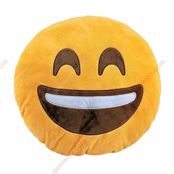 Emoji Smiley Emoticon Laughing Round Cushion Pillow Yellow Home Decoration QQ LAUGHING EXPRESSION EMBRACING PILLOW EMOJI