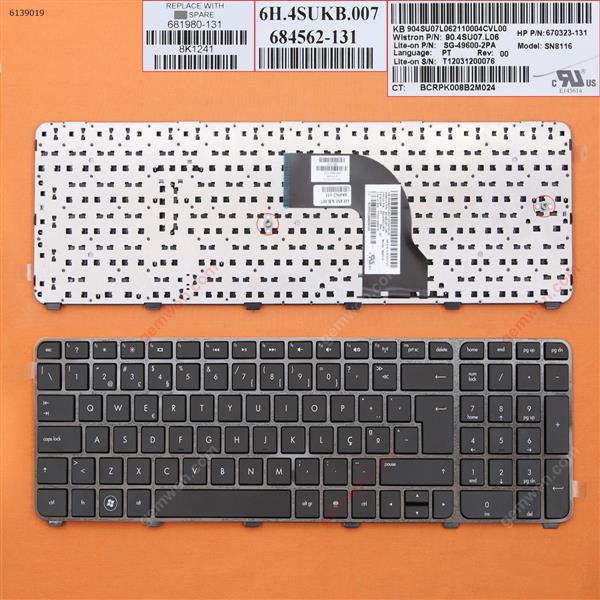 HP DV7-7000 GLOSSY FRAME BLACK(Win8) PO N/A Laptop Keyboard (OEM-B)