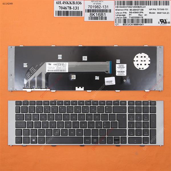 HP  4740S 4740 SILVER FRAME BLACK PO N/A Laptop Keyboard (OEM-B)