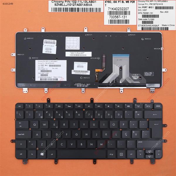 HP ENVY Spectre XT Pro Ultrabook 13-2000 BLACK (Backlit) PO MP-11L1  PK130TQ1A16 Laptop Keyboard (Original)