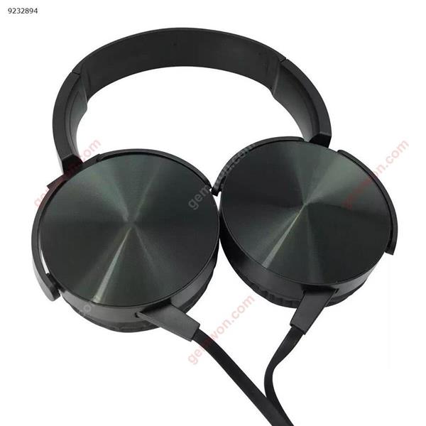 XB450 Headphones with Wheat Bass Headphones (Black) Headset XB450