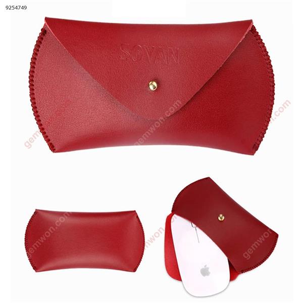 Apple wireless mouse storage bag Magic mouse special mouse bag Mouse bag mouse case(Red) Case SOYAN
