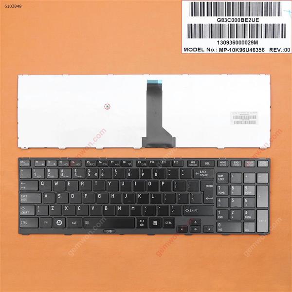 TOSHIBA Tecra R850 BLACK FRAME GLOSSY(Without Point stick) UI N/A Laptop Keyboard (OEM-B)