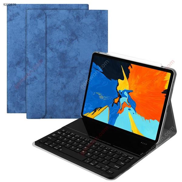 11 inch iPad Pro external wireless Bluetooth smart glass keyboard case（Blue leather case + black keyboard） Bluetooth keyboard SK1102-ch