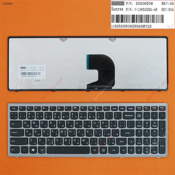 LENOVO Z500 SILVER FRAME BLACK(Win8) AR V-136520ES1-AR Laptop Keyboard (OEM-B)