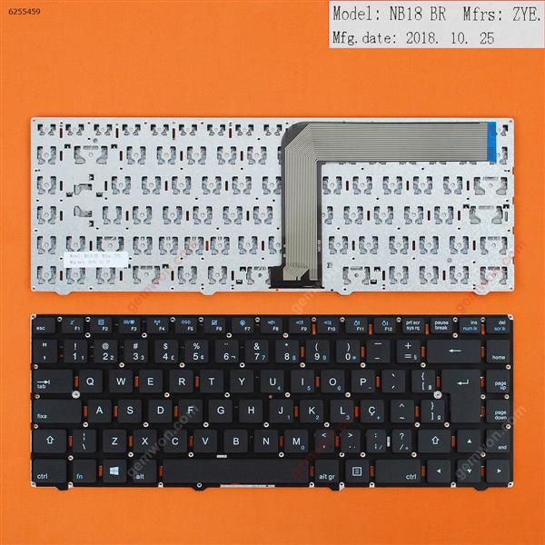 ACER ONE Z1401-C2XW 14E 14F 14 Z1402 14 1401 BLACK （Without FRAME）WIN8 BR KB-NAC-13-F4 (MP-11J78PA-F51C) Laptop Keyboard (OEM-B)