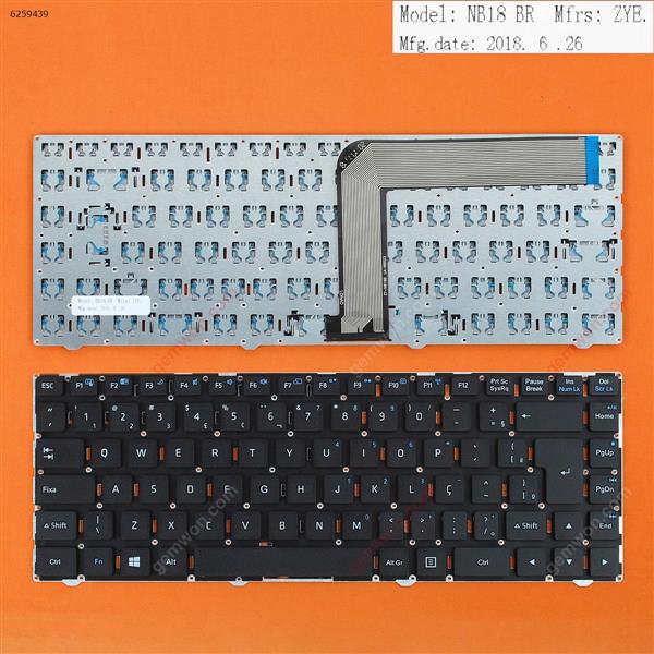 ACER ONE Z1401-C2XW 14E 14F 14 Z1402 14 1401 BLACK （Without FRAME）WIN8 BR KB-NAC-13-TCB (MP-11J78PA-F51KW) Laptop Keyboard (OEM-B)