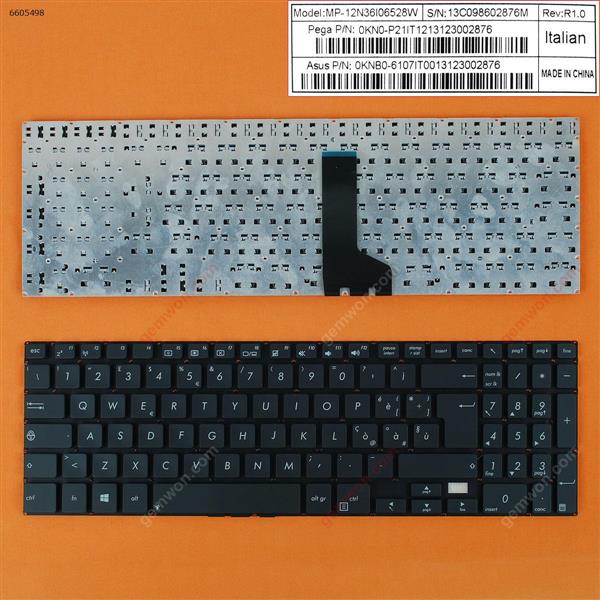 Asus Pro PU500 PU500CA PU551 PU551JA PU551LA BLACK (Without FRAME,WIN8) IT N/A Laptop Keyboard (OEM-B)