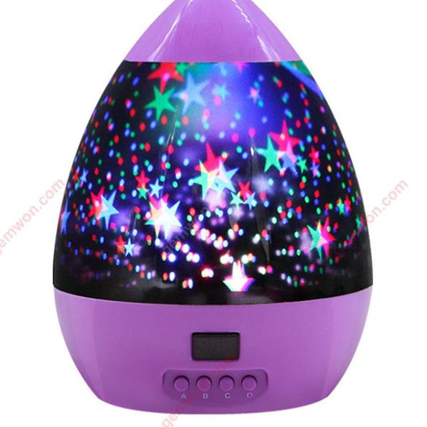 Timing Starry Sky Fantasy Projection Light Smart Rotating LED Night Light Creative USB Ambient Light ,purple Night Lights USB