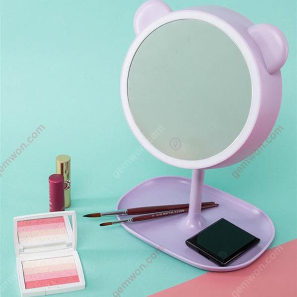 Makeup mirror with lamp LED three-speed brightness adjustment desktop vanity mirror light USB charging light Other LED makeup mirror