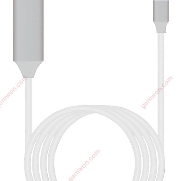 USB C to HDMI cable. Type c to HDMI. Support 4k2k 60hz HD signal (white) Charger & Data Cable type c