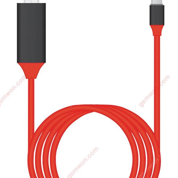 USB C to HDMI cable. Type c to HDMI. Support 4k2k 60hz HD signal (red) Charger & Data Cable TYPE C