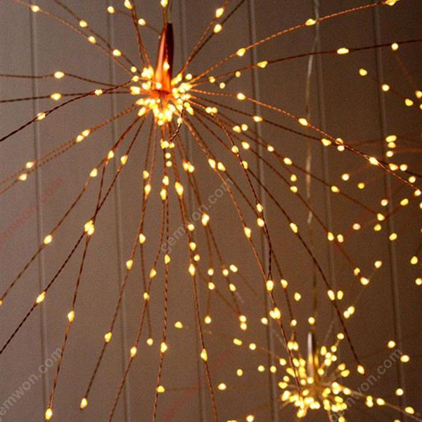 Foldable Bouquet Shape LED String Lights Firework Battery Operated Decorative Fairy Lights for Garland Patio Wedding （PartiesFireworks light 40 200 lights (battery + remote control)） Other light post
