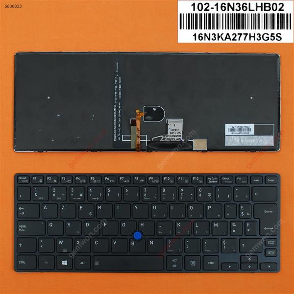 Toshiba Tecra X40-D BLACK FRAME BLACK （Backlit,With Point stick,WIN8） FR G83C000J75US TBM16N33USJ356 Laptop Keyboard (OEM-B)