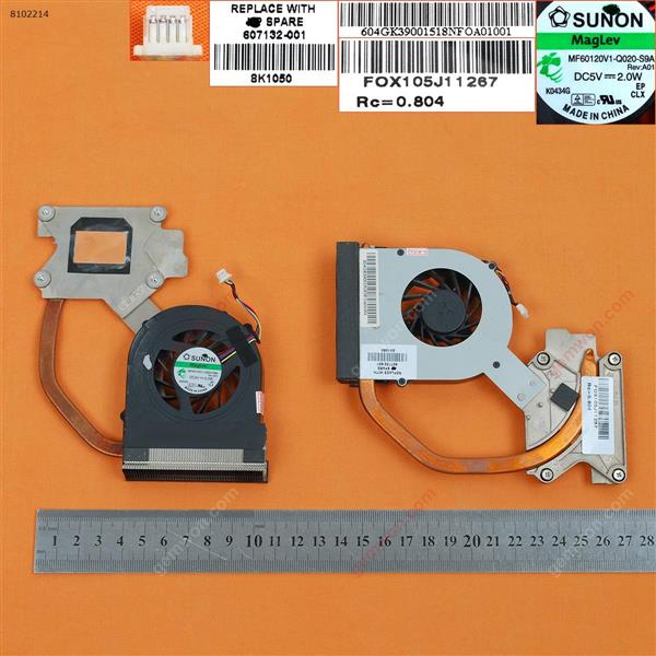 HP 4520S 4720S(For Intel,Independent Graphics ,Heatsink,Pulled 90% New) Laptop Fan 607132-001