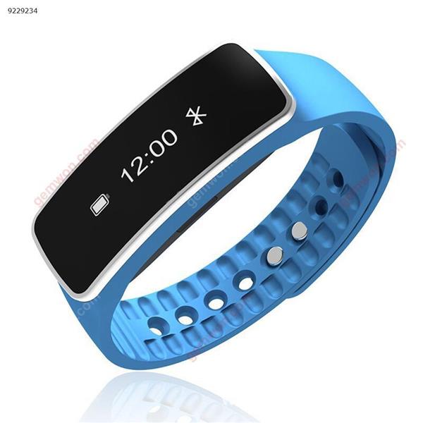 H18 Smart Bracelet Bluetooth Wireless Sport Wristband Fitness Tracker Passometer（blue） Smart Wear H18