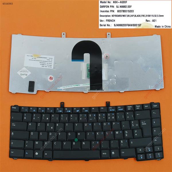 ACER TM6490 TM6492 TM6410 TM6460(With Point stick) FR NSK-AGM0G 9J.N8882.M0G NSK-AGC0G 9J.N8882.C0G PK1304P01A0 Laptop Keyboard (OEM-B)