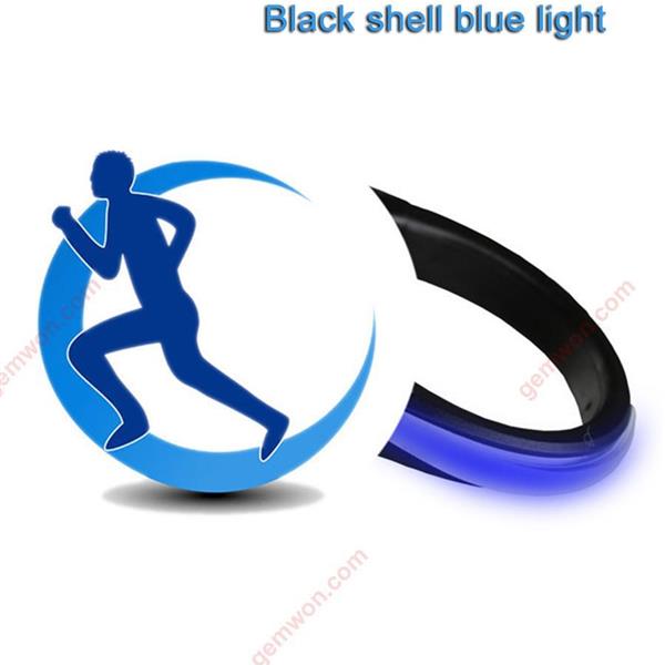 LED Luminous Shoes Clip Night Safety Shoe Light Warning Reflector Flashing Lights Bike Cycling Running Outdoor Sports(blue light black shell) Decorative light LED shoe clip