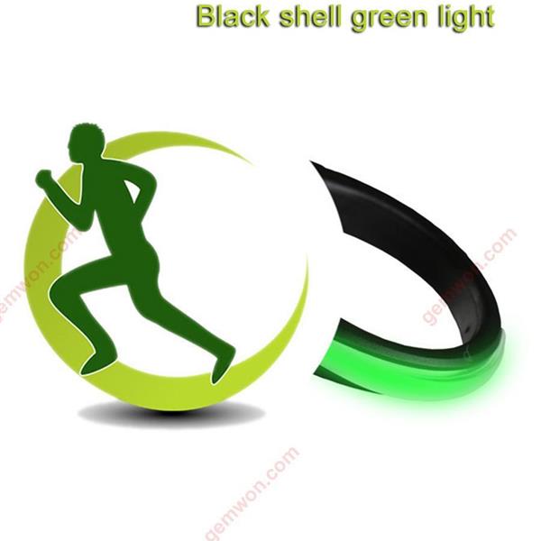 LED Luminous Shoes Clip Night Safety Shoe Light Warning Reflector Flashing Lights Bike Cycling Running Outdoor Sports(green light black shell) Decorative light LED shoe clip