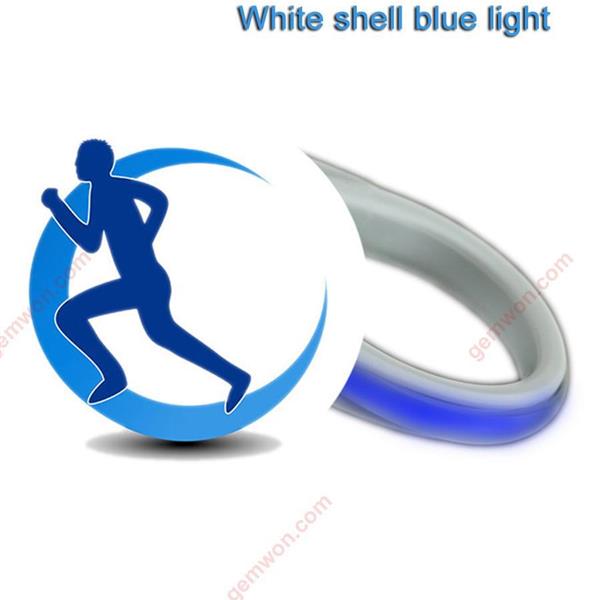LED Luminous Shoes Clip Night Safety Shoe Light Warning Reflector Flashing Lights Bike Cycling Running Outdoor Sports(blue light white shell) Decorative light LED shoe clip