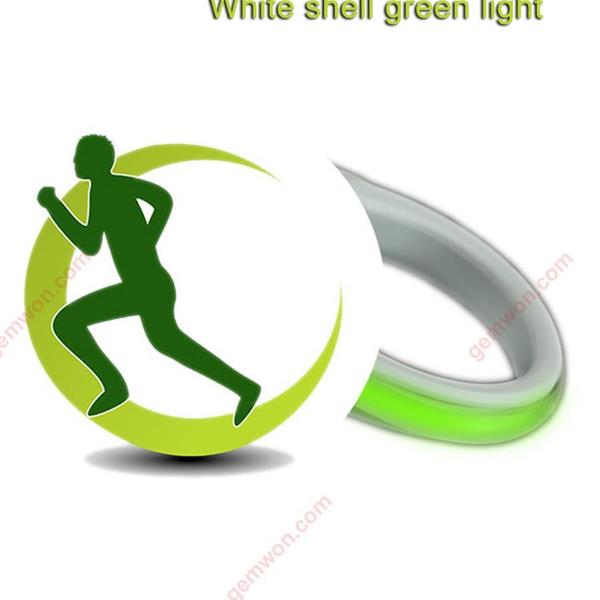 LED Luminous Shoes Clip Night Safety Shoe Light Warning Reflector Flashing Lights Bike Cycling Running Outdoor Sports(green light white shell) Decorative light LED shoe clip