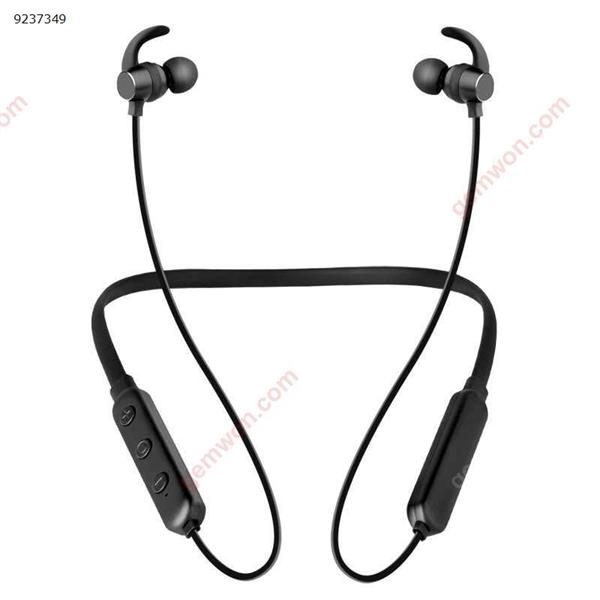 Sports wireless Bluetooth headset, small target neckband headset with microphone stereo light magnetic in-ear headphones sports Bluetooth earbuds anti-sweat noise reduction headphones for gym running exercise jogging (black) Headset G71902