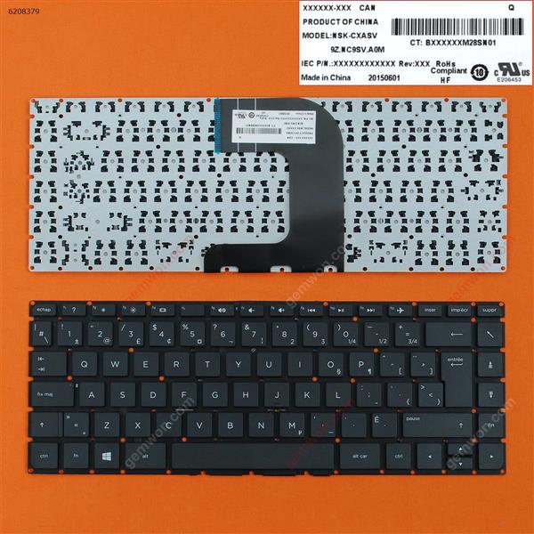 HP Pavilion 14-AC 14-AF 14-AM 14-AN  BLACK (Without FRAME,Win8) CA/CF 6037B0112801 6K.NC901.001 Laptop Keyboard (OEM-B)