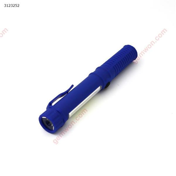 LED Mini Pen Multifunction led Torch light Handle work flashlight Work Hand Torch Flashlight With the Bottom Magnet blue Camping & Hiking N/A