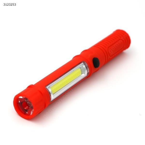 LED Mini Pen Multifunction led Torch light Handle work flashlight Work Hand Torch Flashlight With the Bottom Magnet orange Camping & Hiking N/A