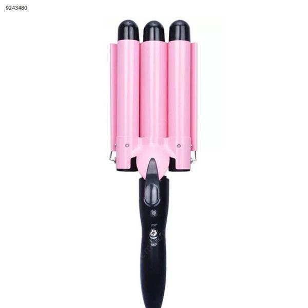 25mm Professional Automatic Hair Curler High Quality Ceramic Hair Curling Iron 3 Barrel Clamp  Plug Electric Magic Curler US Other HE