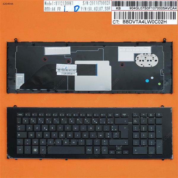 HP PROBOOK 4720S BLACK FRAME BLACK FR MP-09K16I0-4421 Laptop Keyboard (OEM-B)
