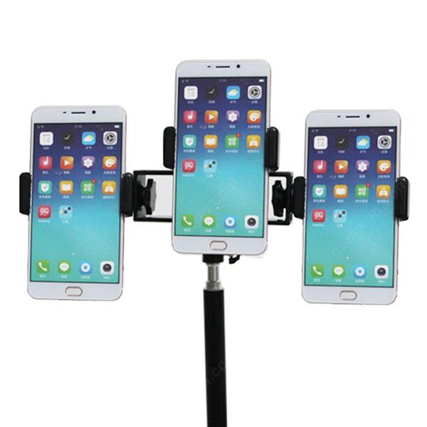 Multi-camera live clips tripod clips multi-head function device bracket multi-bit mobile live cloud head clip, this product with three phone clips Mobile Phone Mounts & Stands N/A