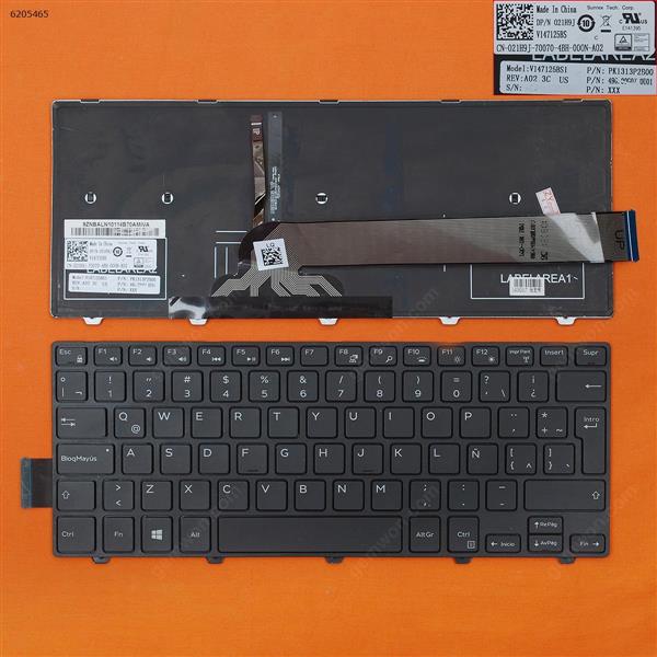 DELL Inspiron 14-3000 5447 5442 5445 7447 Series BLACK FRAME BLACK (With cable folded,Backlit,For Win8) LA N/A Laptop Keyboard (OEM-B)