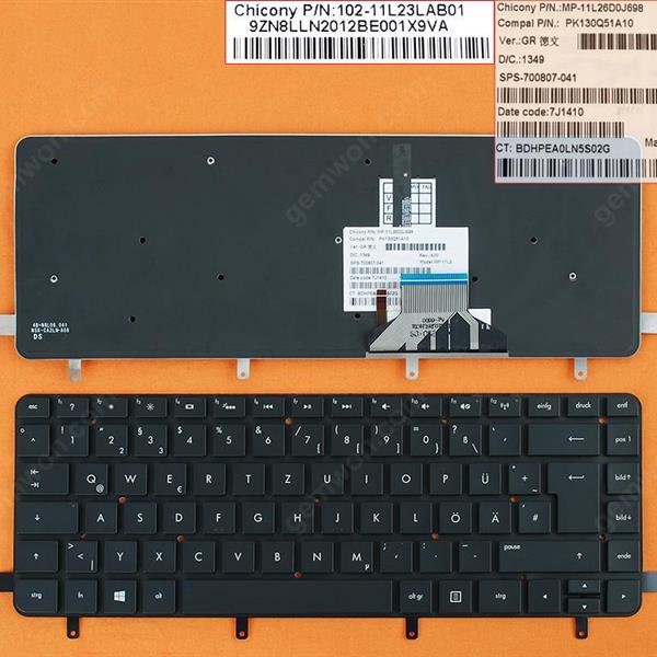 HP Spectre XT 15-4000 15T-4000 BLACK WIN8（Without FRAME,Backlit） GR N/A Laptop Keyboard (OEM-B)