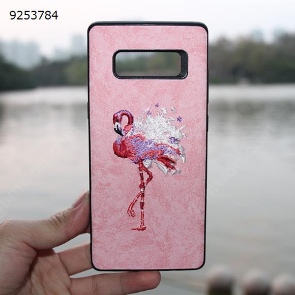 IphoneX Embroidery Flamingo Phone Case Case N/A