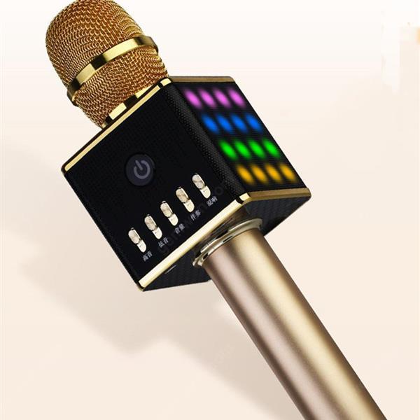 shipping portable mini ktv microphone h8, wireless bluetooth microphone for stage home meeting gold microphone H8
