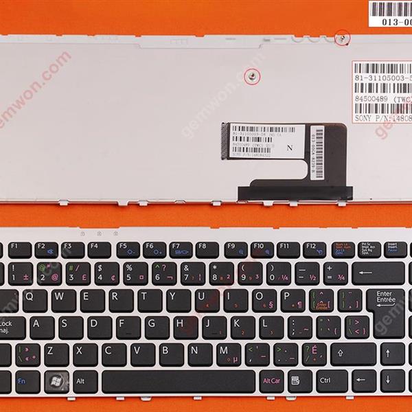 SONY VGN-FW SILVER FRAME BLACK CA/CF N/A Laptop Keyboard (OEM-B)