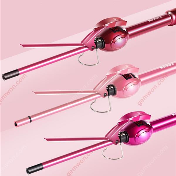 LCD perms wet and dry hair curlers electric ceramic hairdressing tools（rose Red）Plug：EU Makeup Brushes & Tools  N/A