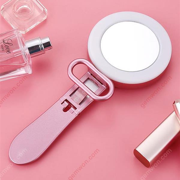 Mobile phone fill light Hand-held mirror fill light stealth mobile phone stand(Pink) Other N/A