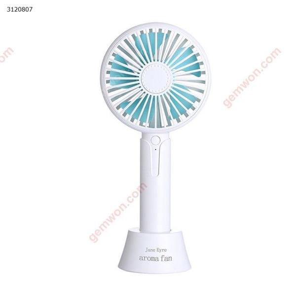 Mini Portable Fans Outdoor Foldable Handheld Cooling Fan + Rechargeable Battery White Camping & Hiking GW-Fan18