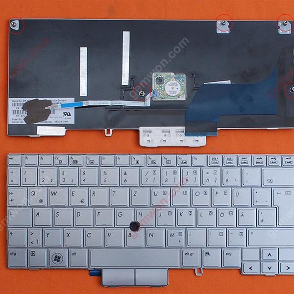 HP 2760P SILVER(With Point stick) GR N/A Laptop Keyboard (OEM-B)
