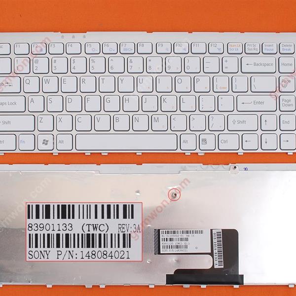 SONY VGN-FW SILVER FRAME WHITE (OEM) US N/A Laptop Keyboard (OEM-A)