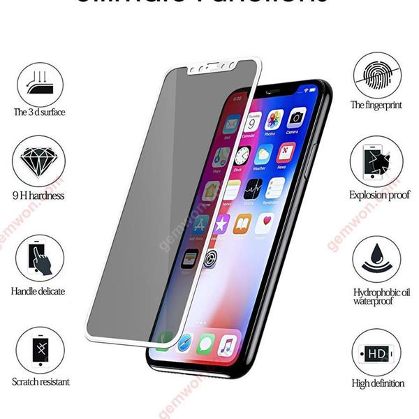 iPhone X 3D mobile phone surface anti-privacy film (white)iPhone x