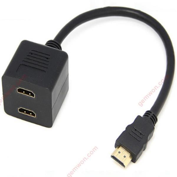 23cm HDMI one point 2,1.3A， PVC, Used to link computers, monitors，Black Audio & Video Converter N/A